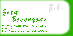 zita besenyodi business card